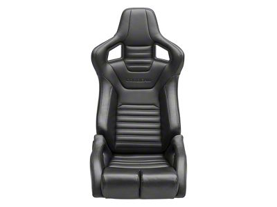 Corbeau Sportline RRB Reclining Seats; Black Vinyl/Carbon Vinyl; Pair (Universal; Some Adaptation May Be Required)