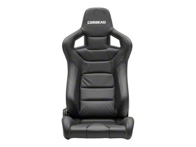 Corbeau Sportline RRS Reclining Seats with Double Locking Seat Brackets; Black Leather (16-24 Camaro)