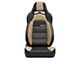 Corbeau Trailcat Reclining Seats with Double Locking Seat Brackets; Black Vinyl/Beige HD Vinyl (10-15 Camaro)