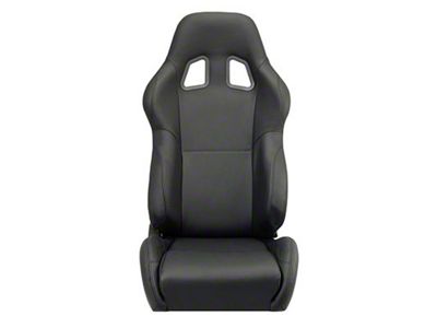 Corbeau A4 Racing Seats with Double Locking Seat Brackets; Black Leather (08-11 Challenger)