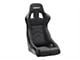 Corbeau DFX Performance Seats with Double Locking Seat Brackets; Black Vinyl/Cloth/White Piping (08-11 Challenger)