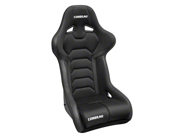 Corbeau FX1 Pro Racing Seats with Double Locking Seat Brackets; Black Suede (08-11 Challenger)