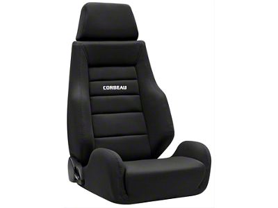 Corbeau GTS II Reclining Seats with Double Locking Seat Brackets; Black Cloth (08-11 Challenger)