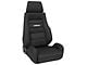 Corbeau GTS II Reclining Seats with Double Locking Seat Brackets; Black Cloth (08-11 Challenger)