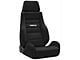 Corbeau GTS II Reclining Seats with Double Locking Seat Brackets; Black Suede (08-11 Challenger)
