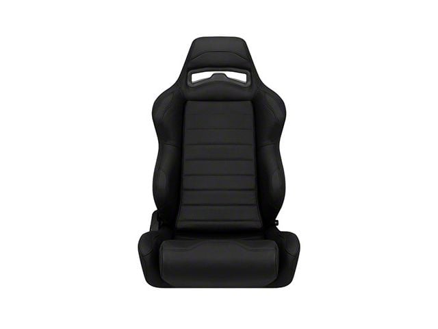 Corbeau LG1 Racing Seats with Double Locking Seat Brackets; Black Leather (08-11 Challenger)