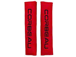 Corbeau Seat Harness Pads; Red; 2-Inch (Universal; Some Adaptation May Be Required)