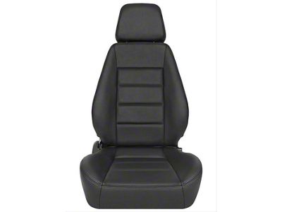 Corbeau Sport Reclining Seats with Double Locking Seat Brackets; Black Leather (08-11 Challenger)