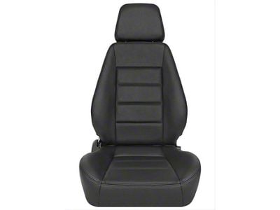 Corbeau Sport Reclining Seats with Double Locking Seat Brackets; Black Leather (12-23 Challenger)