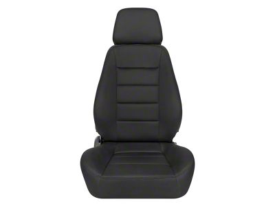 Corbeau Sport Reclining Seats with Inflatable Lumbar; Black Cloth; Pair (Universal; Some Adaptation May Be Required)