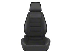 Corbeau Sport Reclining Seats with Inflatable Lumbar; Black Vinyl/Cloth; Pair (Universal; Some Adaptation May Be Required)