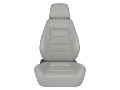 Corbeau Sport Reclining Seats with Seat Heater and Inflatable Lumbar; Gray Vinyl; Pair (Universal; Some Adaptation May Be Required)