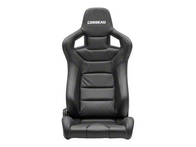 Corbeau Sportline RRS Reclining Seats with Double Locking Seat Brackets; Black Leather (08-11 Challenger)