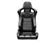 Corbeau Sportline RRS Reclining Seats with Double Locking Seat Brackets; Black Vinyl Diamond/Black Stitching (12-23 Challenger)