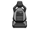 Corbeau Sportline RRX Reclining Seats with Double Locking Seat Brackets; Black Vinyl/Gray HD Vinyl (08-11 Challenger)