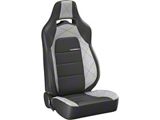 Corbeau Trailcat Reclining Seats; Black Vinyl/Gray HD Vinyl; Pair (Universal; Some Adaptation May Be Required)