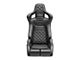 Corbeau Sportline RRB Reclining Seats; Black Vinyl/Carbon Vinyl/White Diamond Stitch; Pair (Universal; Some Adaptation May Be Required)