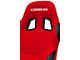 Corbeau A4 Racing Seats with Inflatable Lumbar; Red Cloth; Pair (Universal; Some Adaptation May Be Required)