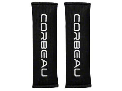 Corbeau Seat Harness Pads; Black; 3-Inch (Universal; Some Adaptation May Be Required)