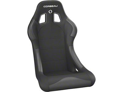 Corbeau Forza Racing Seat; Black Cloth (79-25 Mustang)