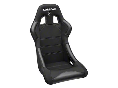 Corbeau Forza Racing Seat; Black Cloth (79-24 Mustang)
