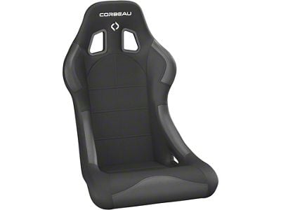 Corbeau Forza Wide Racing Seat; Black Cloth (79-25 Mustang)