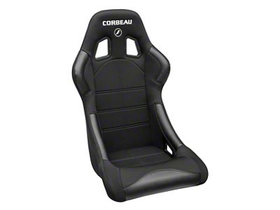 Corbeau Forza Wide Racing Seat; Black Cloth (79-25 Mustang)