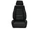 Corbeau GTS II Reclining Seats; Black Leather; Pair (Universal; Some Adaptation May Be Required)