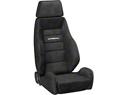 Corbeau GTS II Reclining Seats; Black Suede; Pair (Universal; Some Adaptation May Be Required)