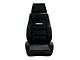 Corbeau GTS II Reclining Seats; Black Suede; Pair (Universal; Some Adaptation May Be Required)
