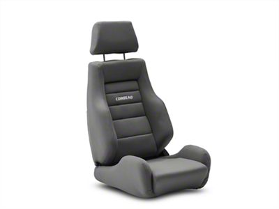 Corbeau GTS II Reclining Seats; Gray Cloth; Pair (Universal; Some Adaptation May Be Required)