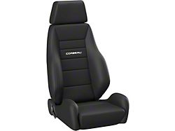 Corbeau GTS II Reclining Seats; Black Cloth; Pair (Universal; Some Adaptation May Be Required)