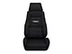 Corbeau GTS II Reclining Seats; Black Cloth; Pair (Universal; Some Adaptation May Be Required)