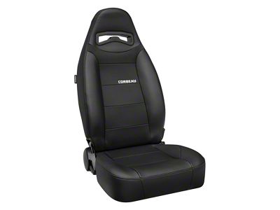 Corbeau Moab Reclining Seats; Black Vinyl/Cloth; Pair (Universal; Some Adaptation May Be Required)