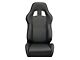 Corbeau A4 Racing Seats with Double Locking Seat Brackets; Black Leather (05-09 Mustang)