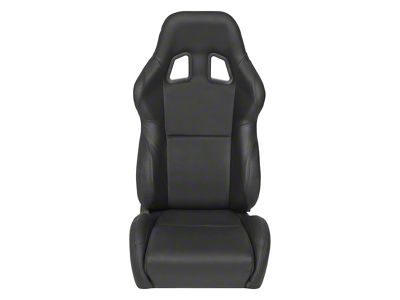 Corbeau A4 Racing Seats with Inflatable Lumbar; Black Leather; Pair (Universal; Some Adaptation May Be Required)