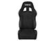 Corbeau A4 Racing Seats with Inflatable Lumbar; Black Suede; Pair (Universal; Some Adaptation May Be Required)
