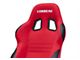 Corbeau A4 Racing Seats with Double Locking Seat Brackets; Red Cloth (15-23 Mustang)