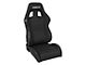 Corbeau A4 Racing Seats with Seat Heater and Inflatable Lumbar; Black Cloth; Pair (Universal; Some Adaptation May Be Required)