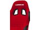 Corbeau A4 Racing Seats with Seat Heater and Inflatable Lumbar; Red Cloth; Pair (Universal; Some Adaptation May Be Required)
