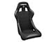 Corbeau Forza Racing Seats with Double Locking Seat Brackets; Black Cloth (15-23 Mustang)