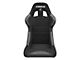 Corbeau Forza Racing Seats with Double Locking Seat Brackets; Black Suede (94-98 Mustang)