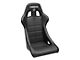 Corbeau Forza Racing Seats with Double Locking Seat Brackets; Black Vinyl (05-09 Mustang)