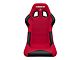 Corbeau Forza Racing Seats with Double Locking Seat Brackets; Red Cloth (99-04 Mustang)