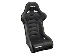 Corbeau FX1 Racing Seats with Double Locking Seat Brackets; Black Cloth (15-23 Mustang)