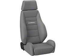 Corbeau GTS II Reclining Seats with Double Locking Seat Brackets; Gray Cloth (94-98 Mustang)