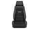 Corbeau GTS II Reclining Seats with Seat Heater and Inflatable Lumbar; Black Leather/Suede; Pair (Universal; Some Adaptation May Be Required)