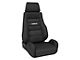 Corbeau GTS II Reclining Seats with Seat Heater; Black Cloth; Pair (Universal; Some Adaptation May Be Required)