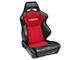 Corbeau LG1 Racing Seats with Double Locking Seat Brackets; Red Cloth (94-98 Mustang)