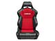 Corbeau LG1 Racing Seats with Double Locking Seat Brackets; Red Cloth (05-09 Mustang)